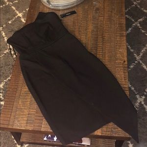 NWT Black strapless knee length dress